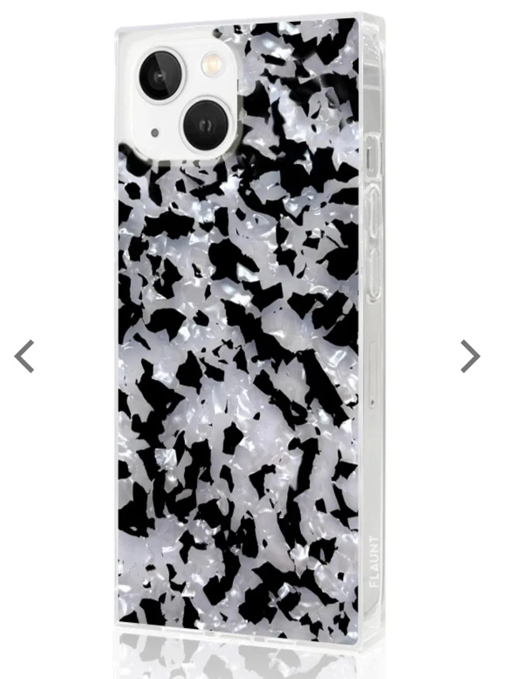 Flaunt Black and White Shell SQUARE iPhone Case - iPhone 12 Pro Max